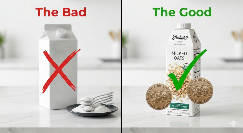 Healthy vs Unhealthy Oat Milk Sugar Comparison