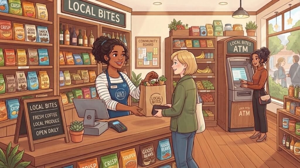 convenience store customer service counter